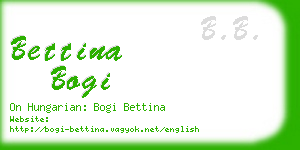 bettina bogi business card